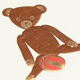 Elegant Flat Note Cards with Engraved Teddy Bear Image 3 of 3